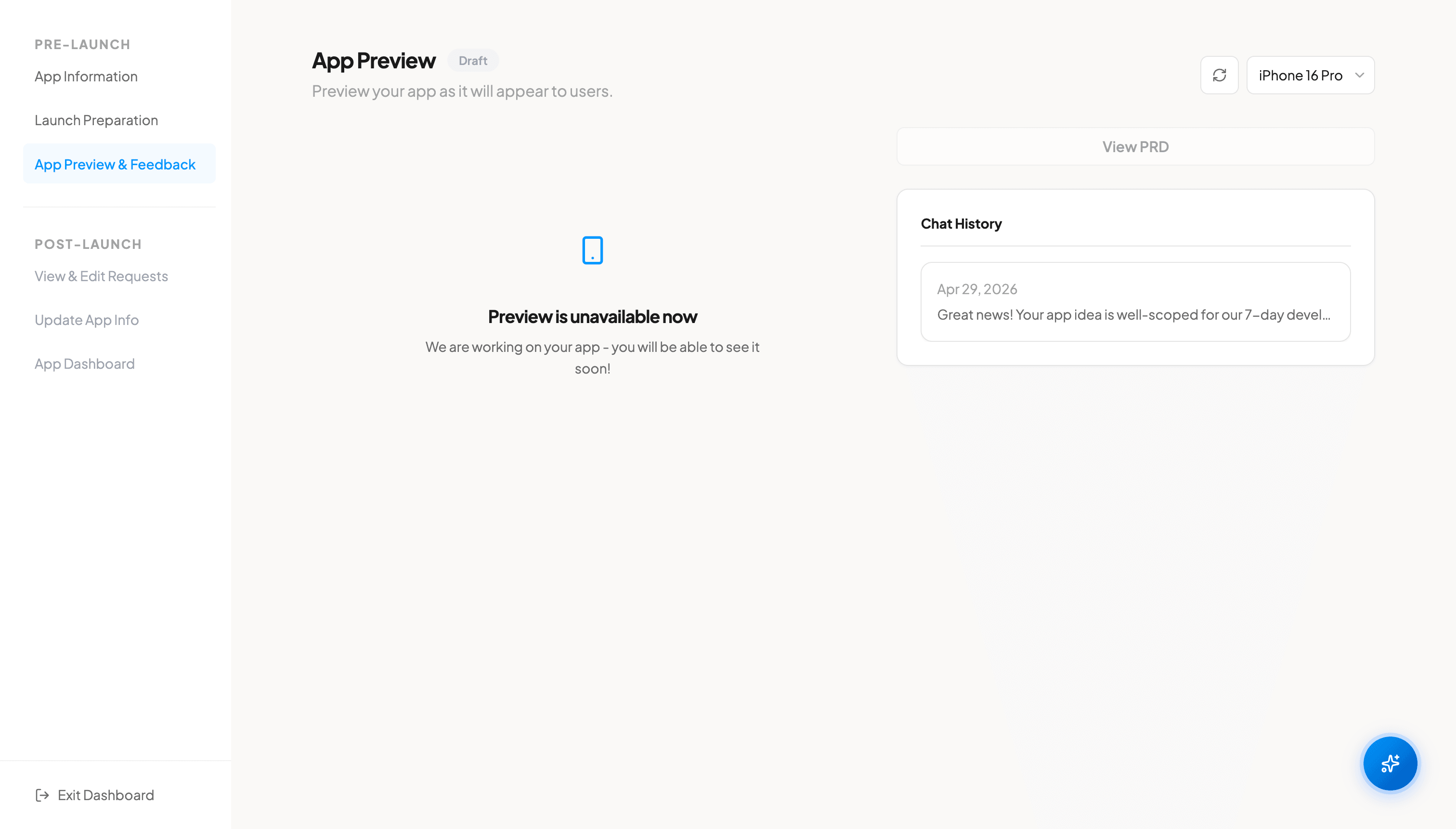 Chat History Widget