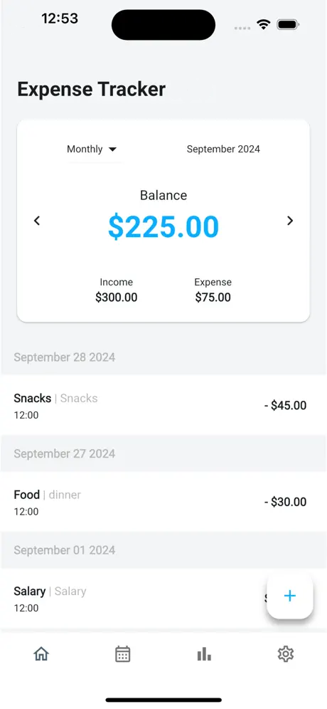 Expense Tracker Screenshot 1